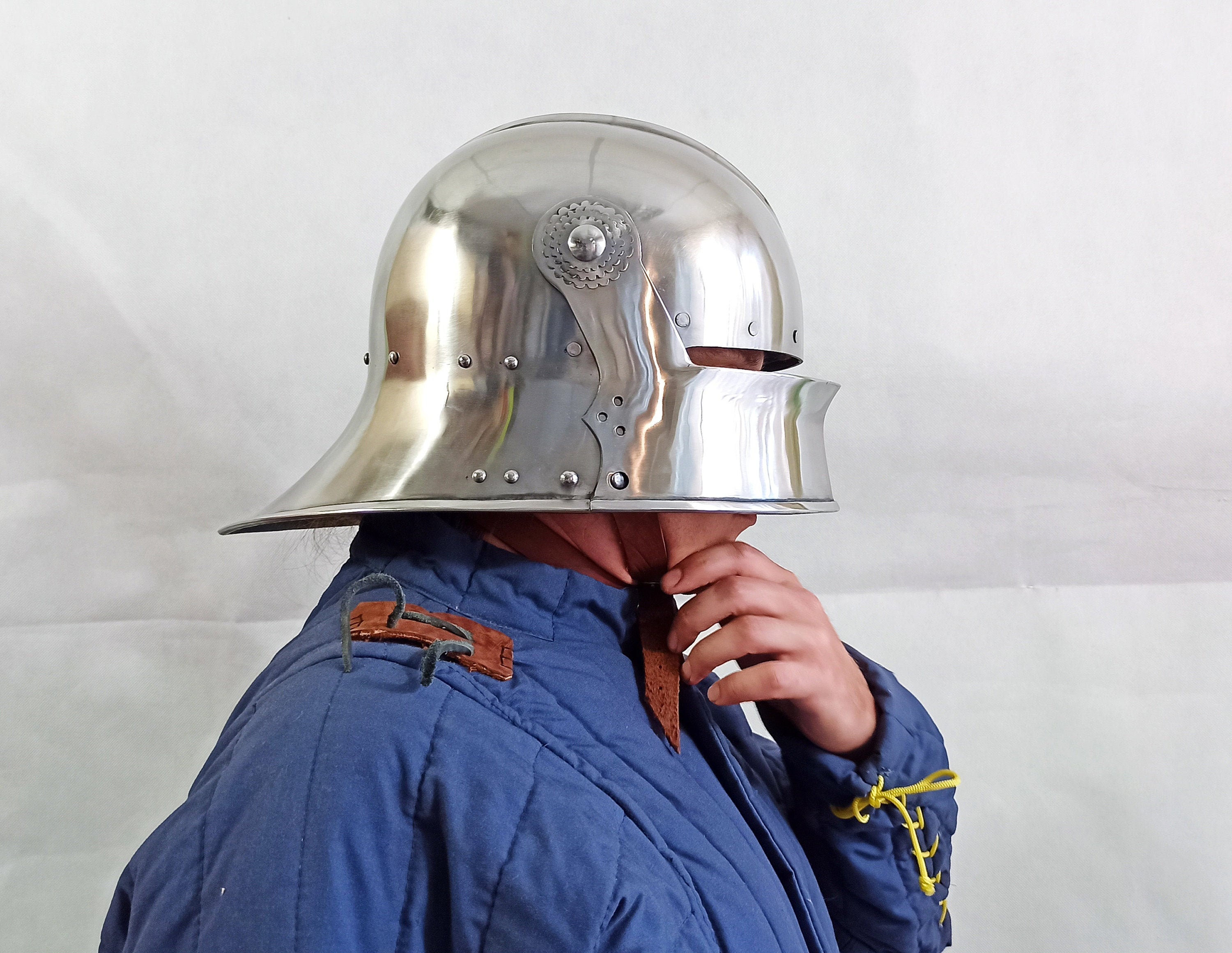 Sallet Medieval Helmet Battle Ready Helmet Halloween costume 