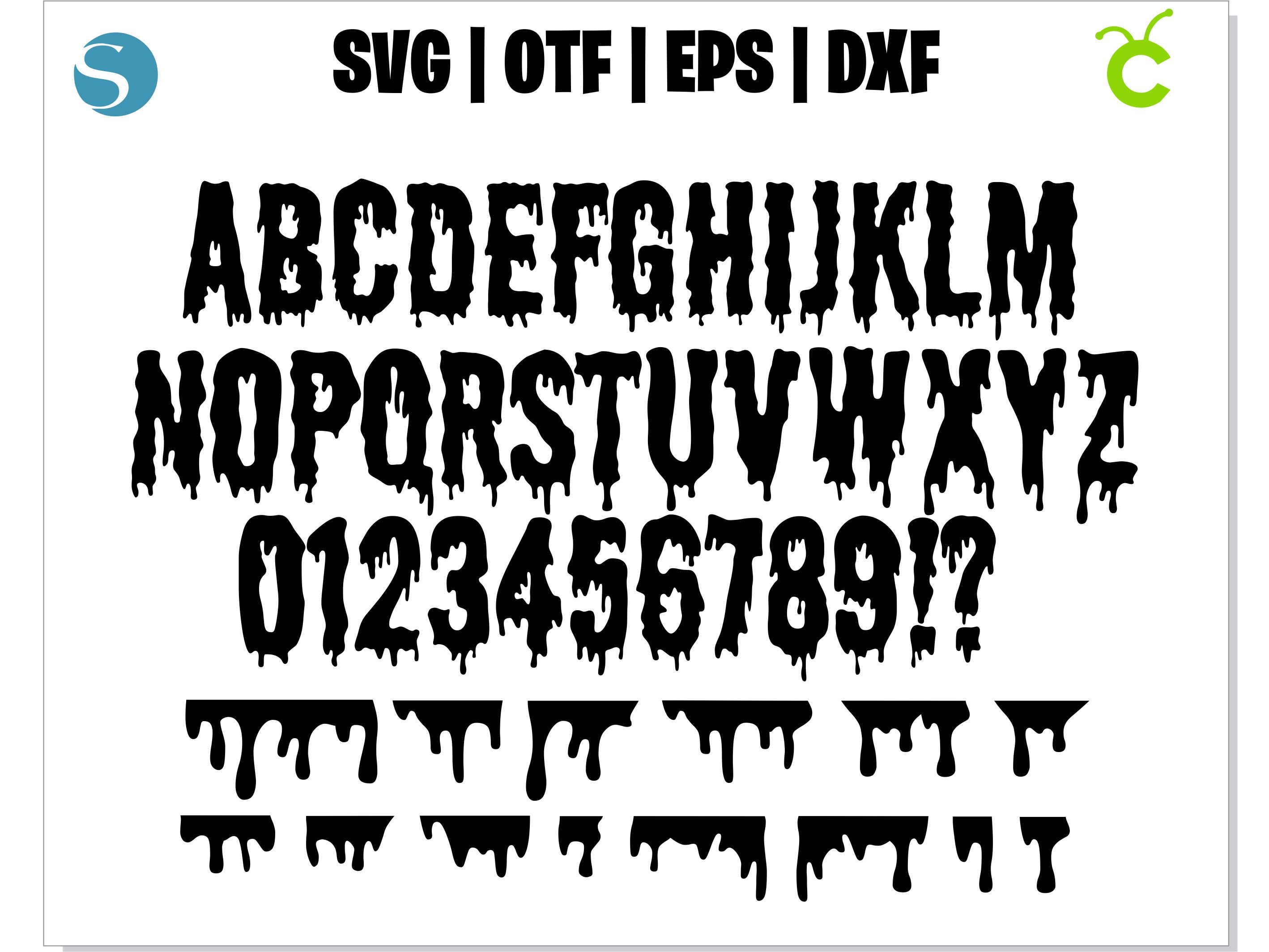 Dripping Font SVG, Dripping Alphabet, Dripping Cut Files, Dripping  Monogram, Svg Files for Cricut and Silhouette