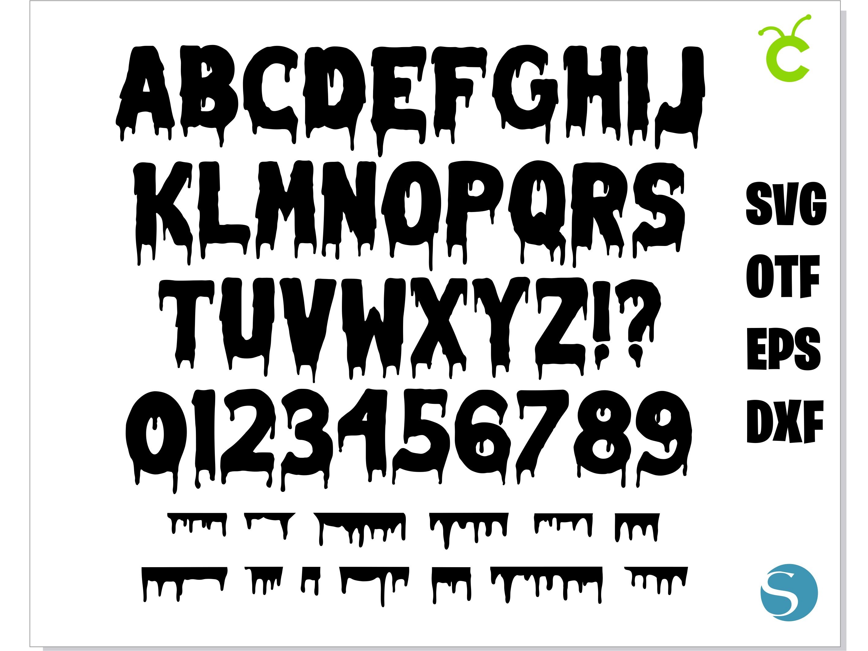 Dripping Font SVG, Dripping Alphabet, Dripping Cut Files, Dripping  Monogram, Svg Files for Cricut and Silhouette