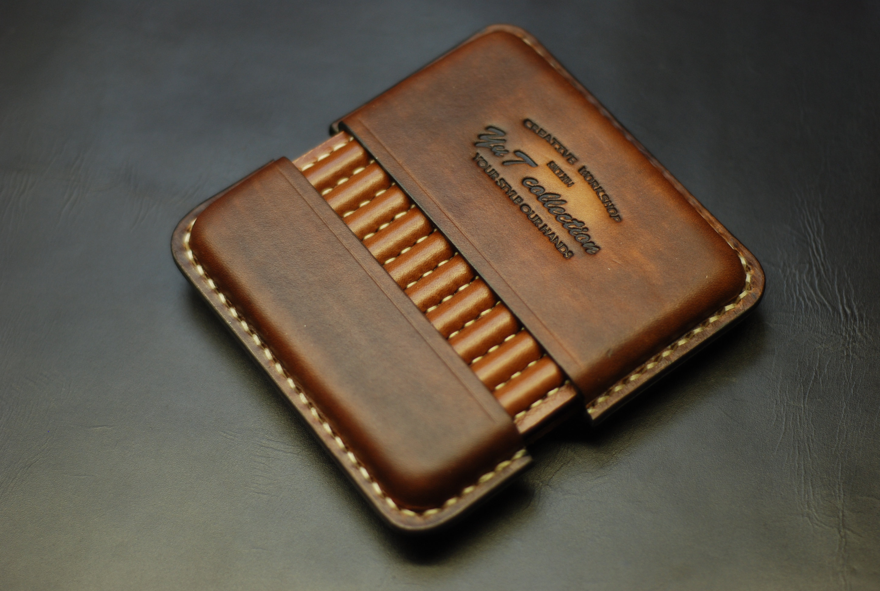Villa Casdagli Leather Pouch Wallet (natural) - Casdagli Cigars