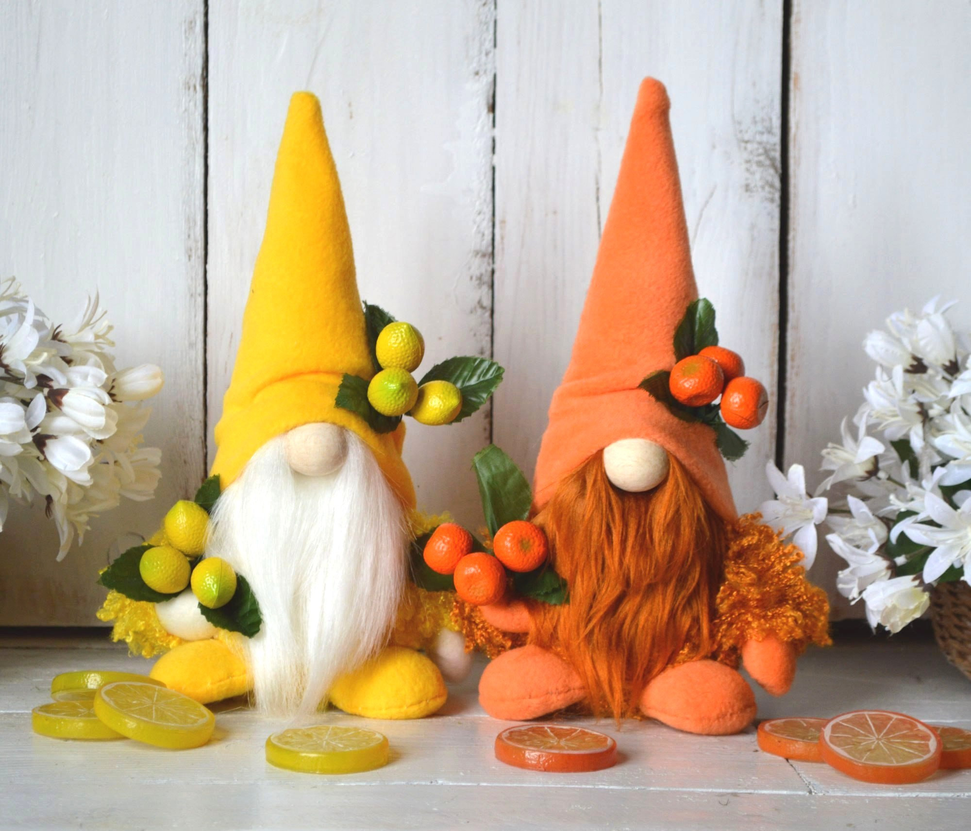 Lemon Gnome, Kitchen Gnome, Lemon Tier Tray Decorations Farmhouse Gnome,  Citrus Gnome, Summer Gnome, Kitchen Decor 