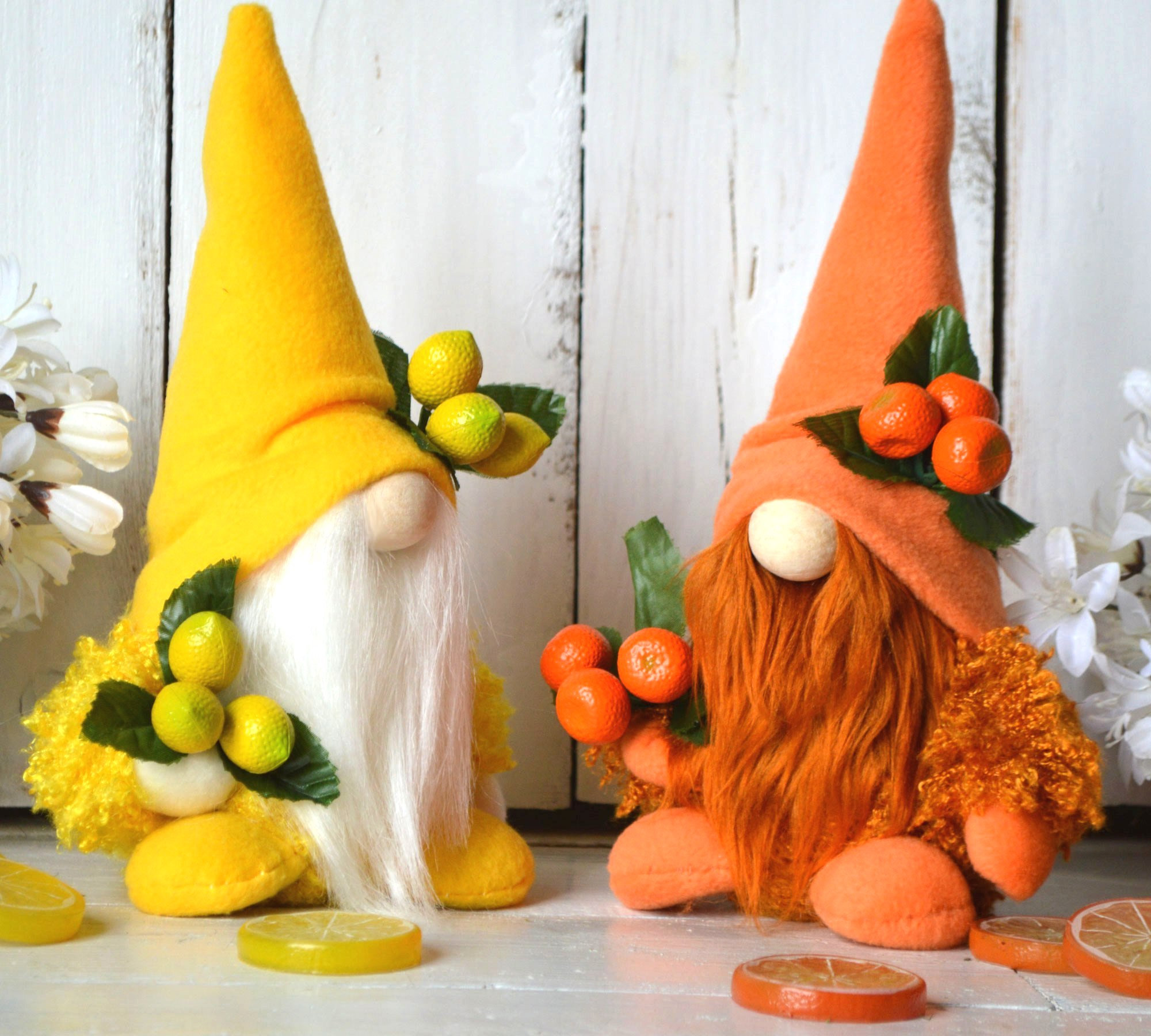 Lemon Gnome, Kitchen Gnome, Lemon Tier Tray Decorations Farmhouse Gnome,  Citrus Gnome, Summer Gnome, Kitchen Decor 