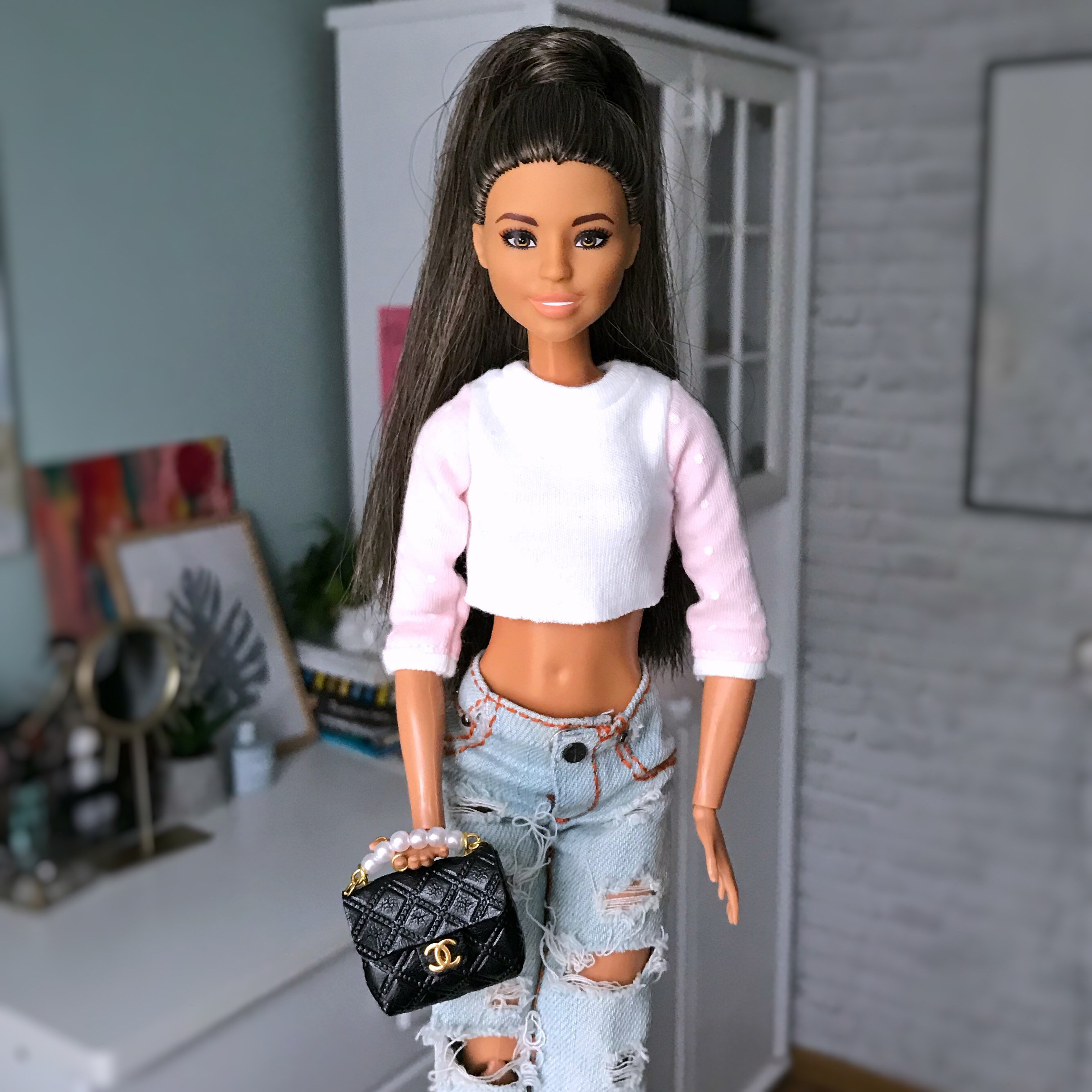 Miniature Doll Bag Doll Handbag for 1:6 Scale BJD Barbie FR2 