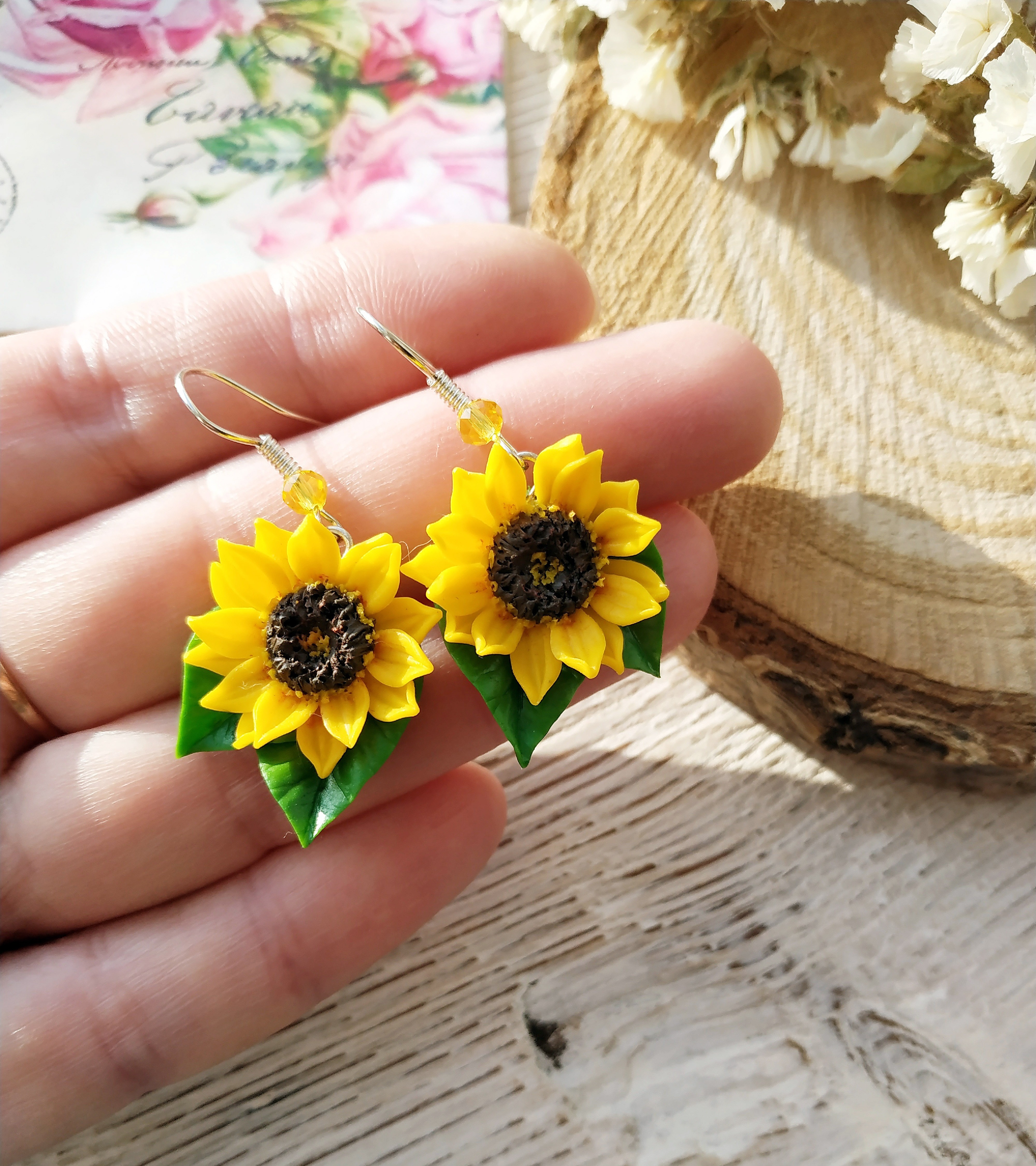 Yellow Flower Polymer Clay Slices – Twinkletoes Glitter and More