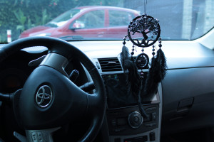 Black Tree of life car charm Dream catcher, Driving Test Pass, Driving Test Gift, 1 year anniversary gift for boyfriend