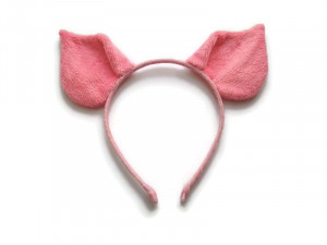 Pig Ears Pink Plush Piggy Costume Girls Headband Boys Set Adults Pigs Cosplay Children Size Easter Outfit Halloween Suit Birthday Party