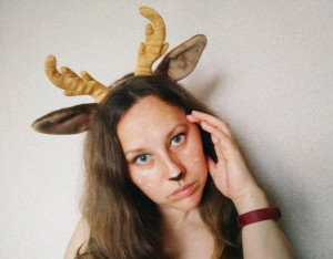 Deer Antlers and Ears Headband Animal Ears Horns Costume for Adults and Children Cosplay Outfit Birthday Party Ears Outdoor Games