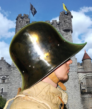 Medieval Kettle Helmet Eisenhut Replica, Archers Steel Kettle Hat With Wide Brim, Knight  Helmet Chapel for LARP and SCA Reenactment