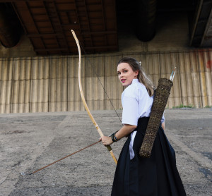 Japanese Bow Hankyu 59 inch Yabusame Archery Bamboo Bow Samurai Traditional Training Asymmetrical Bow Kyudo Japanese Archery Historical Bow