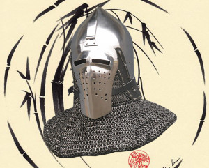 Medieval Buhurt Bascinet, Best Middle Ages Replica Helmet for Knights Sword Combat, Battle Ready Bascinet Helmet, 14th Century SCA Armor