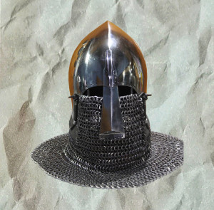 Bascinet Replica Nasal Helmet for Medieval Knight, Tourney Close European Helm, Battle Ready Bascinet for SCA Reenactors and Buhurts
