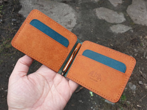 Pueblo Leather Money Clip Wallet, Original Money Clip Wallet, Vegetable Tanned Leather Wallet, Mens Wallet, Women's Wallet, Original Gift