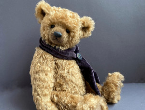 Artisan large teddy bear. Plush totem stuffed animal toy. 16.5 inches OOAK collectible figurine.