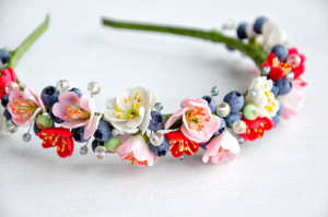 Sacura flowers headband