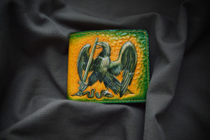 Symbols of Armenia. Short tooled wallet.