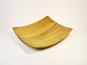 Handmade Square Decorative Tray - Handturned Wood Cheese Platter - Custom Made Salad Bowl