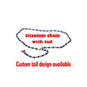 Titanium Chain necklace, Titanium chain necklace, Jewelry chain, Unisex jewelry, Blue jewelry, Necklace chain