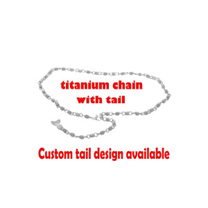 Titanium chain necklace, Jewelry chain, Unisex jewelry, Blue jewelry, Necklace chain