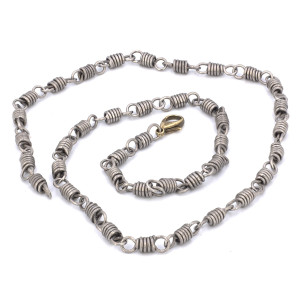 Chain Titanium Mens necklace, Unisex jewelry, Blue jewelry, Unisex gifts, Necklace chain