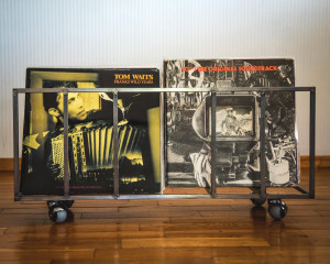 LP storage Album Crate // Two Row Compartment Record Crate // holds 100 LP records // free shipping