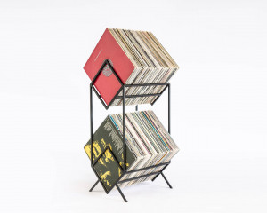 LP storage // Records stand // Double deck for vinyls // Listen now stack // LP Album stand Black edition // Free shipping