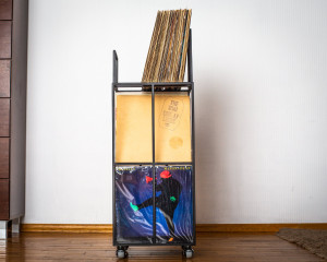 LP storage Triple deck Album crate cart // container holds up to 210 LP records // free shipping