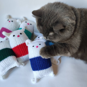 Knitted catnip toys Sound cat toys