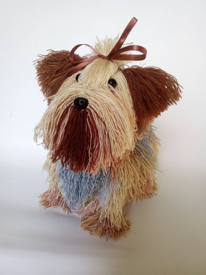 Yorkie, Yorkshire Terrier, crocheted dog, an original gift for those who love dogs