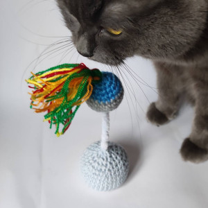 Teaser cat toy with rattle Fun pet toy