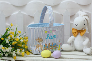 Boy Easter Basket, Kids Easter Basket, Fabric Easter Basket, Easter decor, Easter Candy Egg Hunt Basket