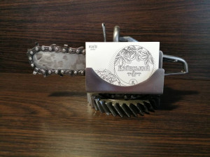Business card holder Chainsaw