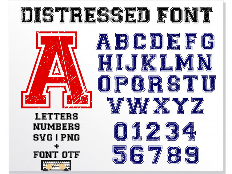 distressed fonts svg