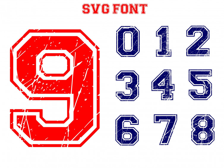 Sport Numbers Svg Jersey Numbers Svg Baseball Letters Svg 