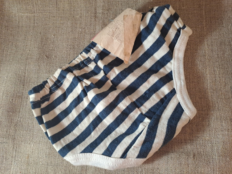 Ukrainian Girl's Underwear, Adult Baby Blue & White stripe, Retro ...