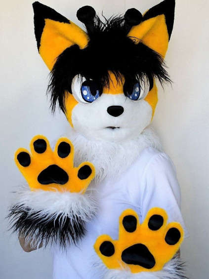 Blue Kemono Cat Fursuit Head Fursuit Cat Fursuit Partial Premade Fursuit Mini Partial