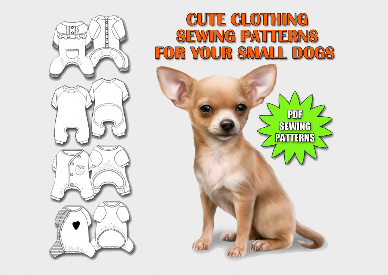 Dog Pajamas Pattern Size M Sewing Pattern Dog Clothing 