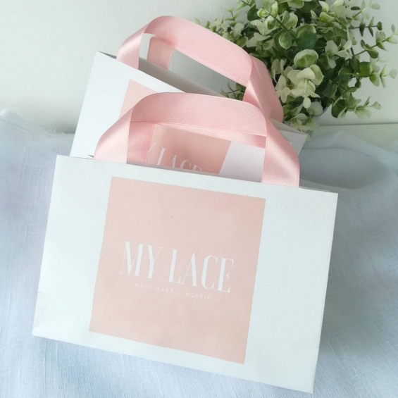 30 Rose Gold Wedding Welcome Bags With Satin Ribbon Handles 