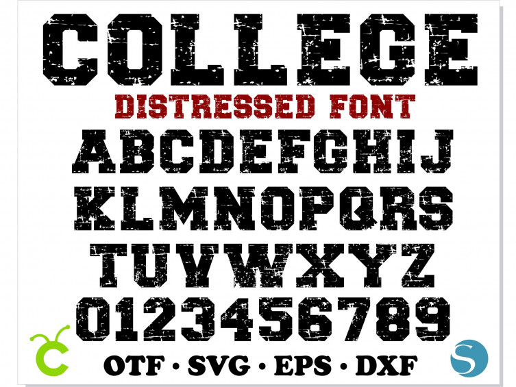 Sports Jersey Numbers College Font SVG