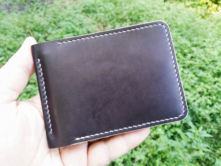 Slim Wallet, Money Clip Wallet, Vegetable Tanned Leather Wallet, Mens Wallet, Holiday Gift, Original Gift, Anniversary Gift