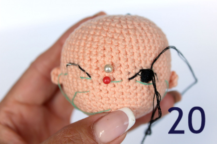 Crochet doll pattern Embroidery eyes amigurumi doll pattern Crochet  amigurumi eyes PDF Crochet toy pattern 31905 in online supermarket