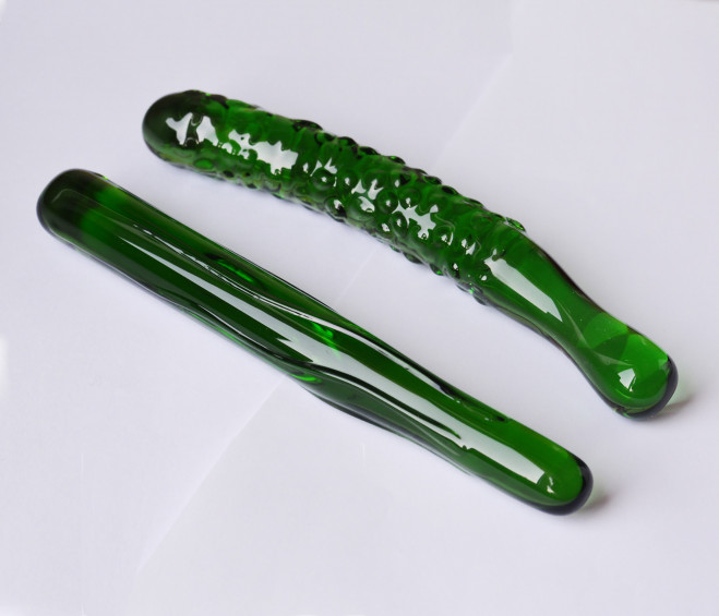 8 Cucumber Glass Dildo Green Wand Sex Toy Eggplant Banana Radish Glass Anal Toy 116235 In
