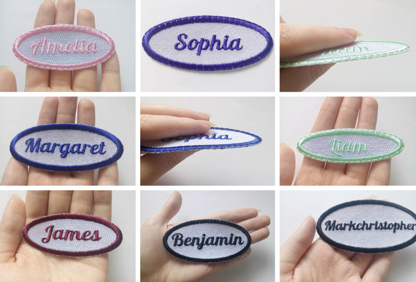Custom Embroidered Name Patch, Vintage Style Name Patch, Personalised Name  Badge 