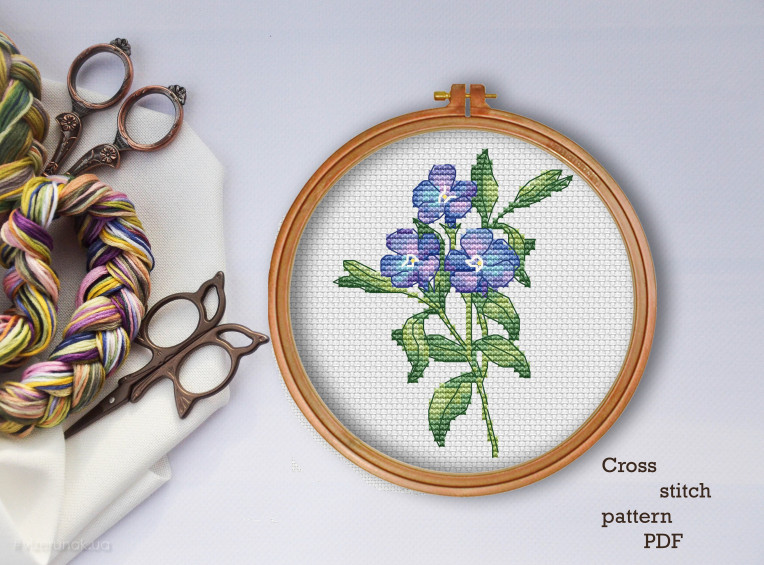 The Rococo Cup of Tea and Flowers Embroidery Pattern - DMC