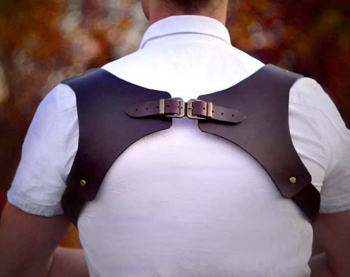 Leather Suspender Harness for Men, On Sale