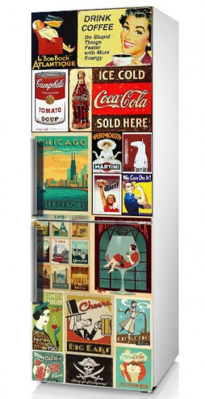 Icebox Vintage Refrigerator Wrap