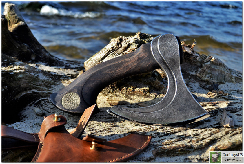 Fist Axe With Leather Sheath, Meat Cleaver, Butcher's Steel Axe, Chopper Kitchen  Axe, Chef Gift 