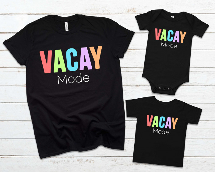 Mommy and Me Matching Vacation Shirts, Vacay Mode Mom Kid Toddler Baby  Outfits, Beach Getaway Cruise Summer Shirt, Funny Couple Shirt 15047 in  online supermarket | SOL
