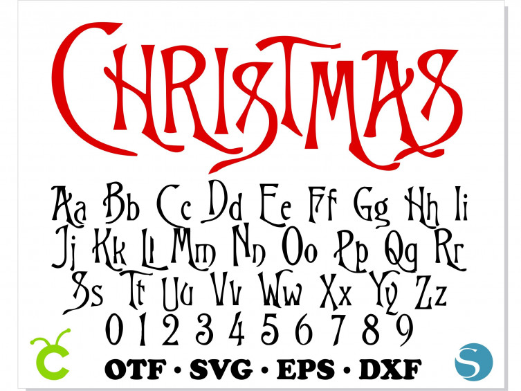 Christmas Font SVG Cricut, Christmas Font OTF, Christmas Svg Cricut ...