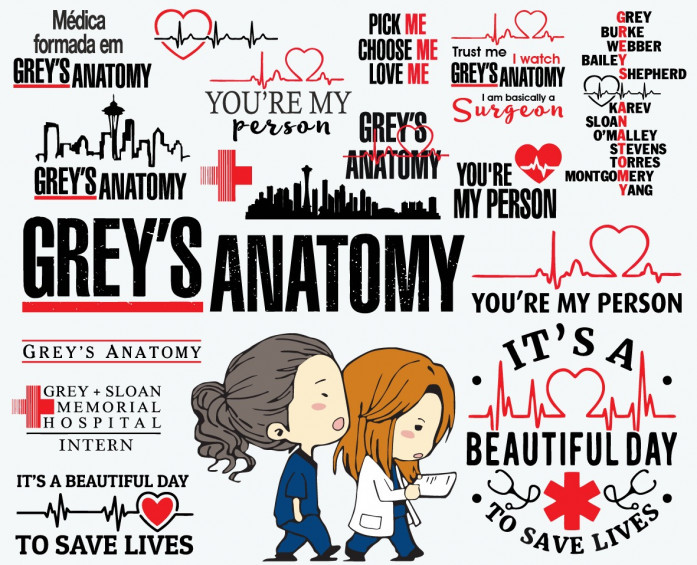 Greyss Anatomy Svg You Are My Person Svg Hospital Svg Save Lives Svg Cutting Files Cricut Svg 1660