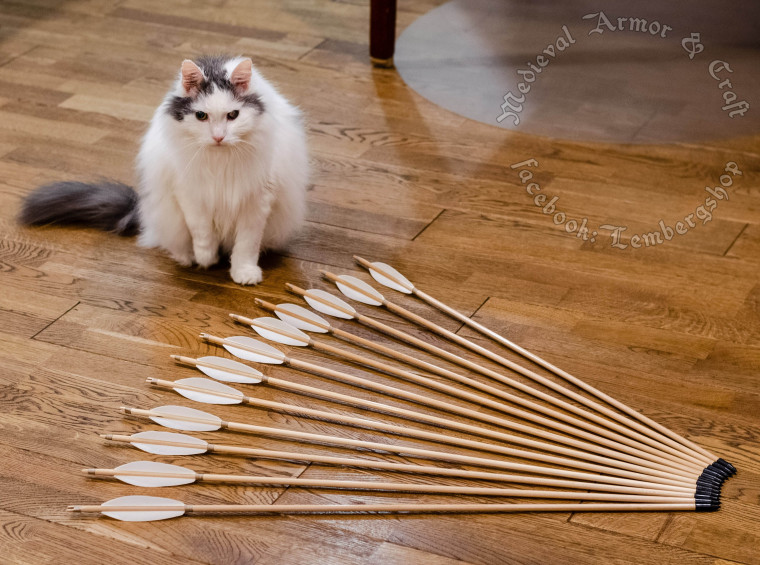 Wooden arrows for traditional and medieval archery